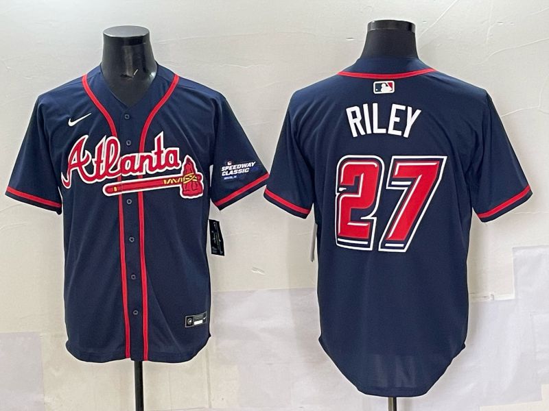 Men Atlanta Braves #27 Riley Drak Blue Nike 2025 MLB Jersey style 02->atlanta braves->MLB Jersey